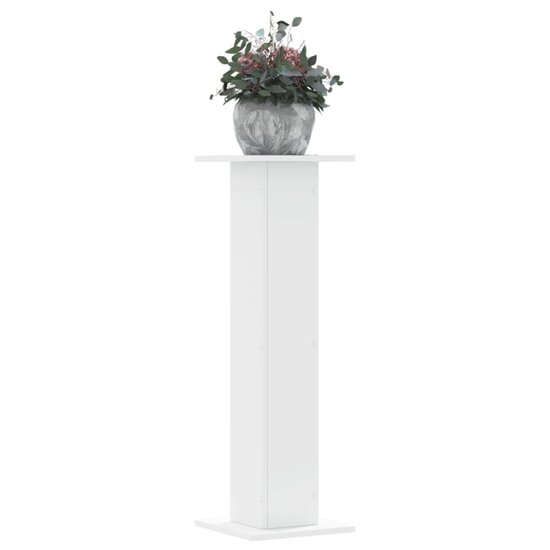Plantenstandaards 2 St Bewerkt Hout 30 x 30 x 95 cm Wit