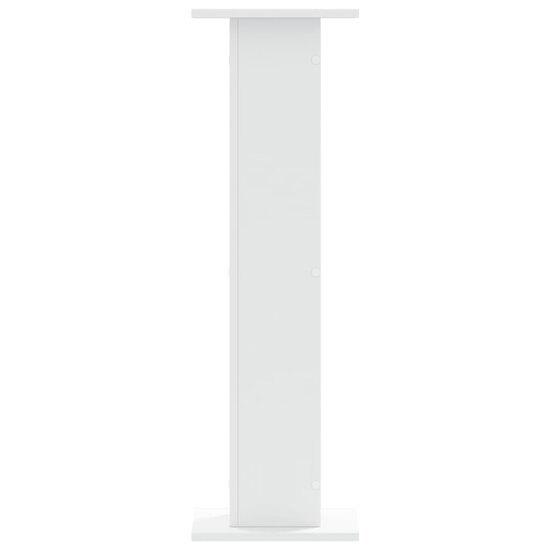 Plantenstandaards 2 St Bewerkt Hout 30 x 30 x 95 cm Wit