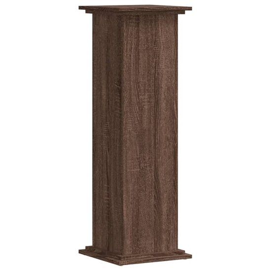 Plantenstandaard Bewerkt Hout Ig 33 x 33 x 100 cm bruin eikenkleur