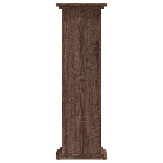 Plantenstandaard Bewerkt Hout Ig 33 x 33 x 100 cm bruin eikenkleur