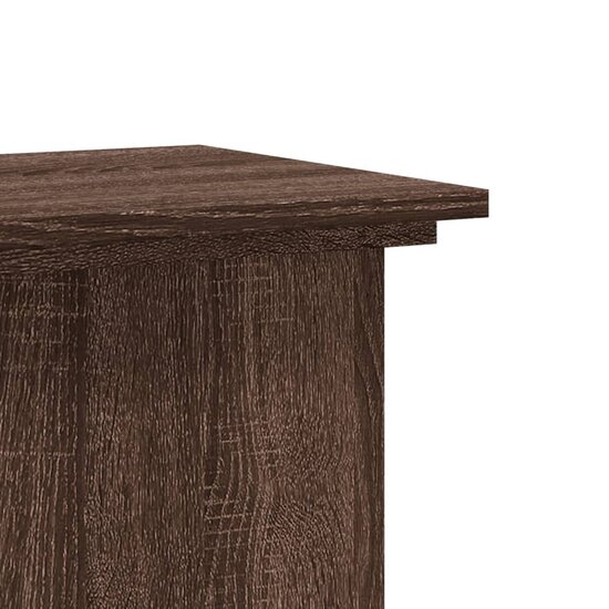 Plantenstandaard Bewerkt Hout Ig 33 x 33 x 100 cm bruin eikenkleur