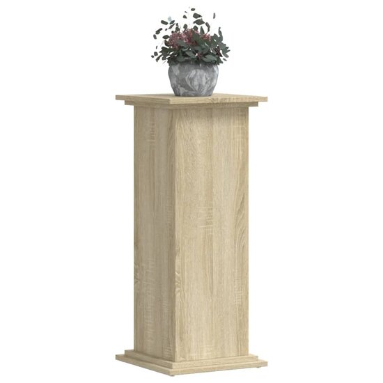 Plantenstandaard Bewerkt Hout Kleurig 33 x 33 x 80 cm Sonoma eiken
