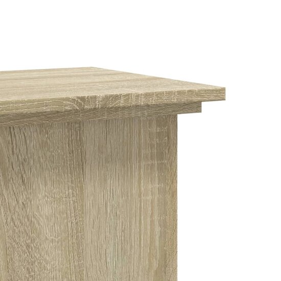 Plantenstandaard Bewerkt Hout Kleurig 33 x 33 x 80 cm Sonoma eiken