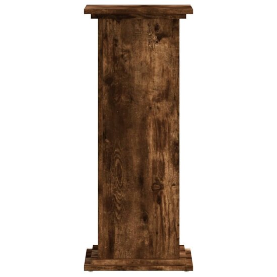 Plantenstandaard Bewerkt Hout Kleurig 33 x 33 x 80 cm Gerookt eiken