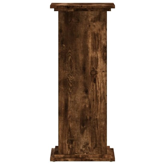 Plantenstandaard Bewerkt Hout Kleurig 33 x 33 x 80 cm Gerookt eiken