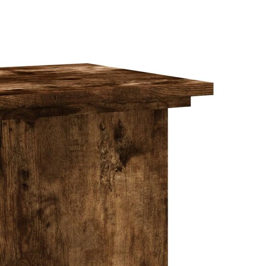 Plantenstandaard Bewerkt Hout Kleurig 33 x 33 x 80 cm Gerookt eiken
