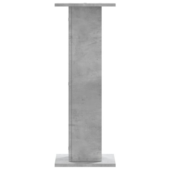 Plantenstandaards 2 St Bewerkt Hout 30 x 30 x 80 cm Betongrijs
