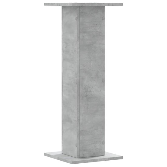 Plantenstandaards 2 St Bewerkt Hout 30 x 30 x 80 cm Betongrijs