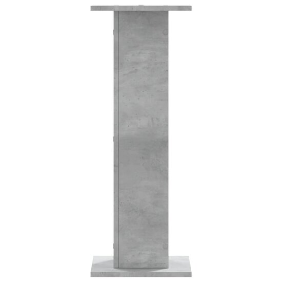 Plantenstandaards 2 St Bewerkt Hout 30 x 30 x 80 cm Betongrijs