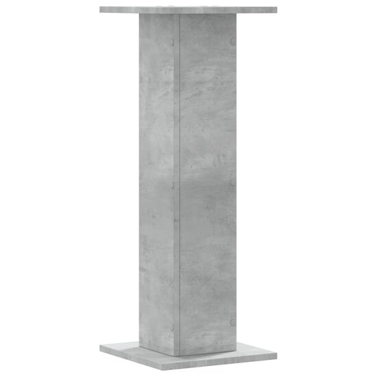 Plantenstandaards 2 St Bewerkt Hout 30 x 30 x 80 cm Betongrijs