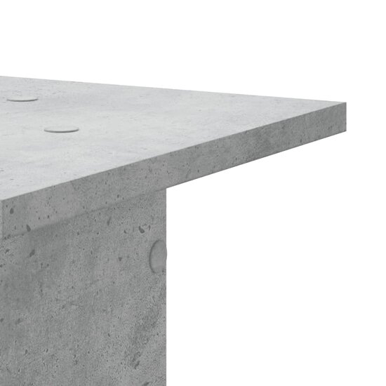 Plantenstandaards 2 St Bewerkt Hout 30 x 30 x 80 cm Betongrijs
