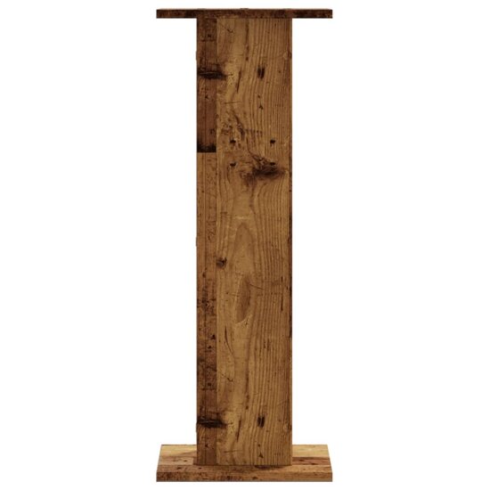 Plantenstandaards 2 St Bewerkt Hout Kleurig 30 x 30 x 80 cm Oud hout