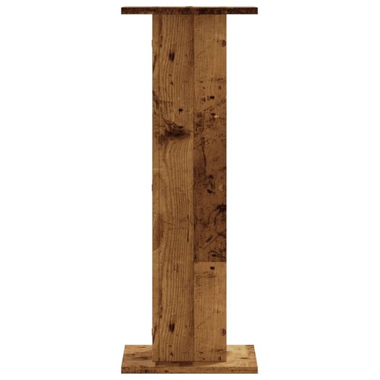 Plantenstandaards 2 St Bewerkt Hout Kleurig 30 x 30 x 80 cm Oud hout