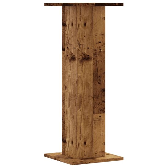 Plantenstandaards 2 St Bewerkt Hout Kleurig 30 x 30 x 80 cm Oud hout