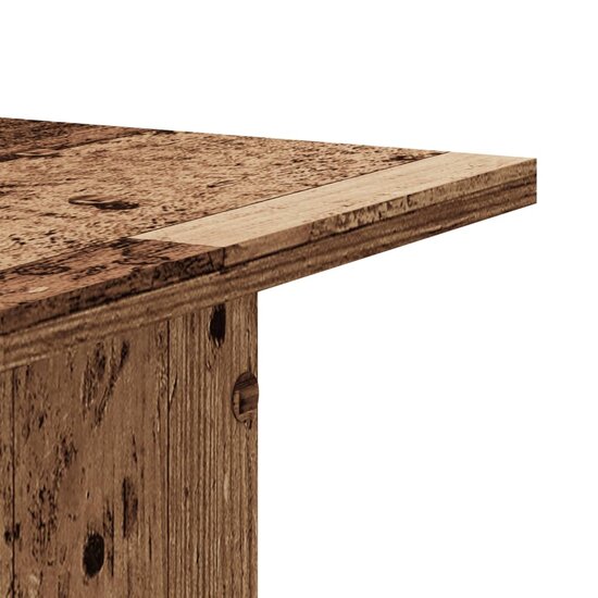 Plantenstandaards 2 St Bewerkt Hout Kleurig 30 x 30 x 80 cm Oud hout
