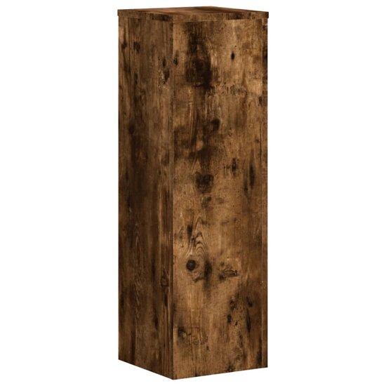 Plantenstandaards Bewerkt Hout 25 x 25 x 80 cm Gerookt eiken