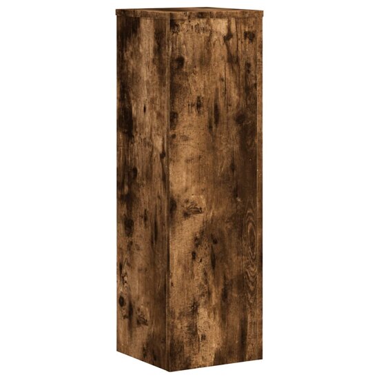 Plantenstandaards Bewerkt Hout 25 x 25 x 80 cm Gerookt eiken