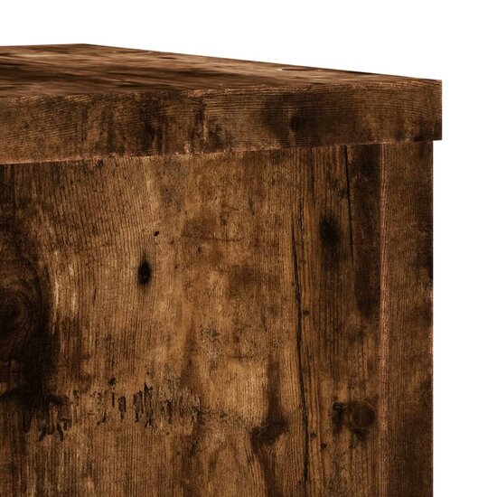 Plantenstandaards Bewerkt Hout 25 x 25 x 80 cm Gerookt eiken