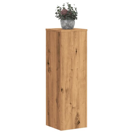 Plantenstandaards Hout Artisanaal Kleurig 25 x 25 x 80 cm Eiken