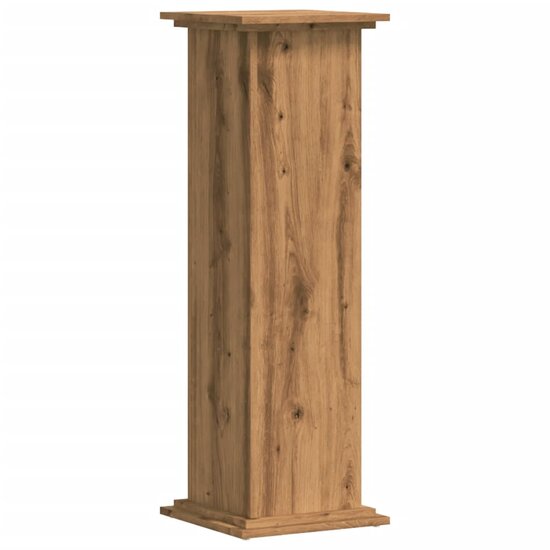 Plantenstandaard Bewerkt Hout Artisanaal 33 x 33 x 100 cm Eiken