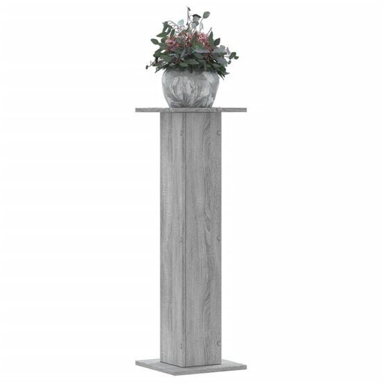 Plantenstandaards 2 St Bewerkt Hout 30 x 30 x 95 cm Grijs sonoma