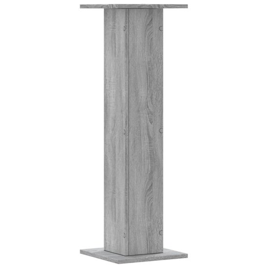 Plantenstandaards 2 St Bewerkt Hout 30 x 30 x 95 cm Grijs sonoma