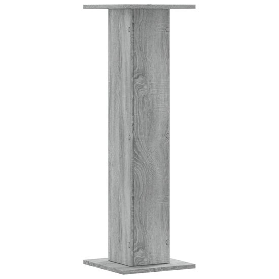Plantenstandaards 2 St Bewerkt Hout 30 x 30 x 95 cm Grijs sonoma
