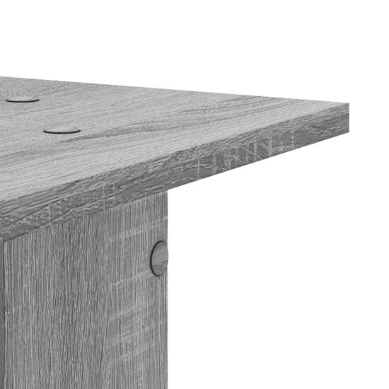 Plantenstandaards 2 St Bewerkt Hout 30 x 30 x 95 cm Grijs sonoma