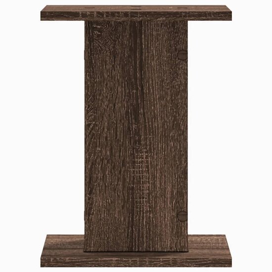 Plantenstandaards 2 St Bewerkt Hout Bruin Eiken 30 x 30 x 40 cm bruin eikenkleur