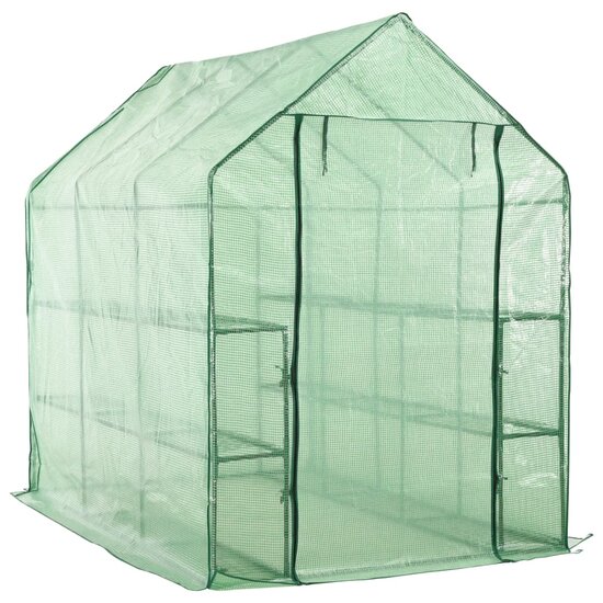 Inloopkas met 12 schappen 143x214x196 cm staal