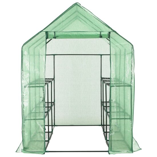 Inloopkas met 12 schappen 143x214x196 cm staal