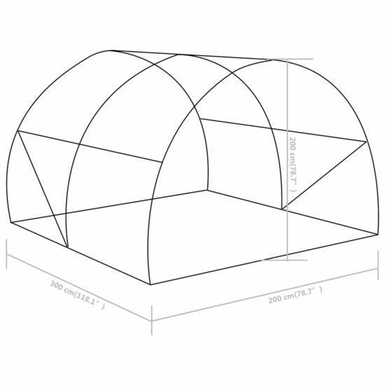 Kas 6 M&sup2; 3X2X2 M 300 x 200 x 200 cm