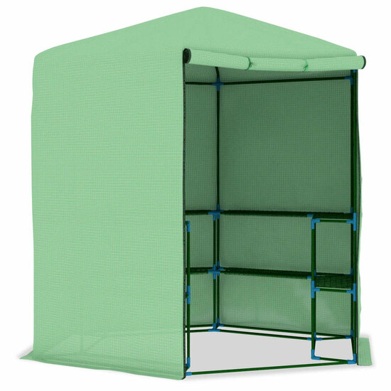 Tuinkas Met Schappen 227X223 Cm Staal
