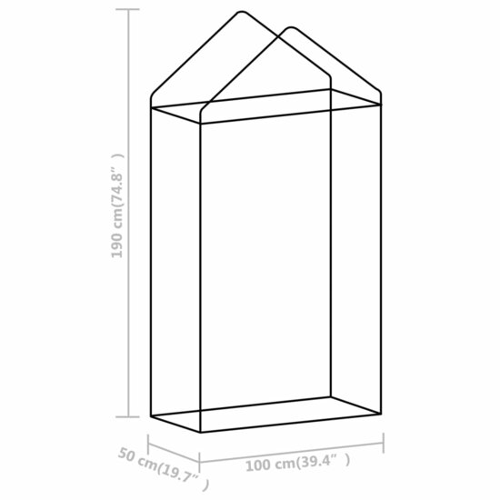 Kas met stalen frame 0,5 m&sup2; 1x0,5x1,9 m