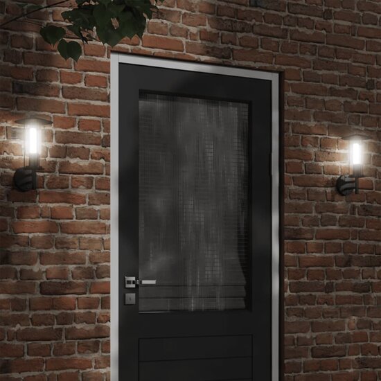Buitenwandlamp Roestvrij Staal 1 Zwart