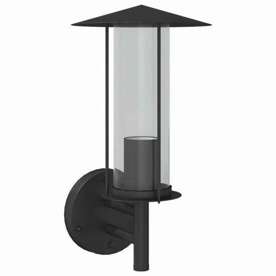 Buitenwandlamp Roestvrij Staal 1 Zwart