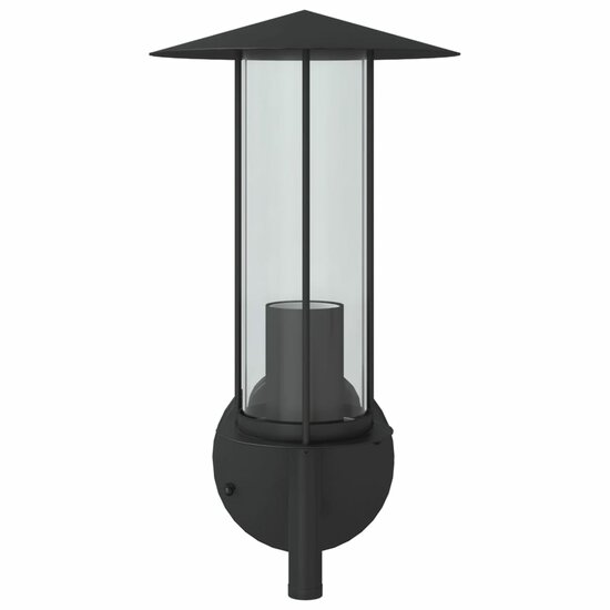 Buitenwandlamp Roestvrij Staal 1 Zwart
