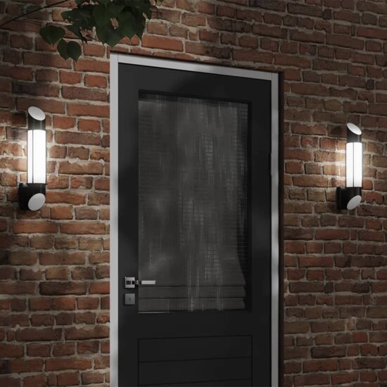 Buitenwandlamp Roestvrij Staal 1 Zwart
