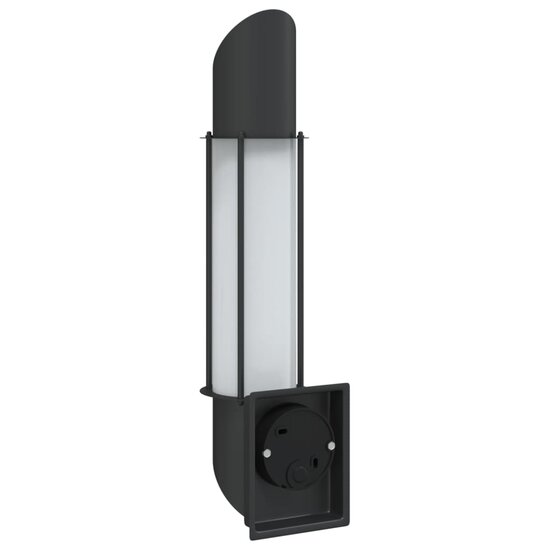 Buitenwandlamp Roestvrij Staal 1 Zwart