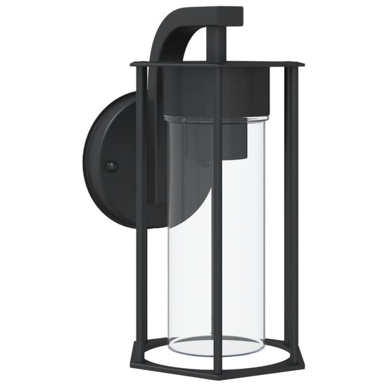Buitenwandlamp Roestvrij Staal Zwart 1