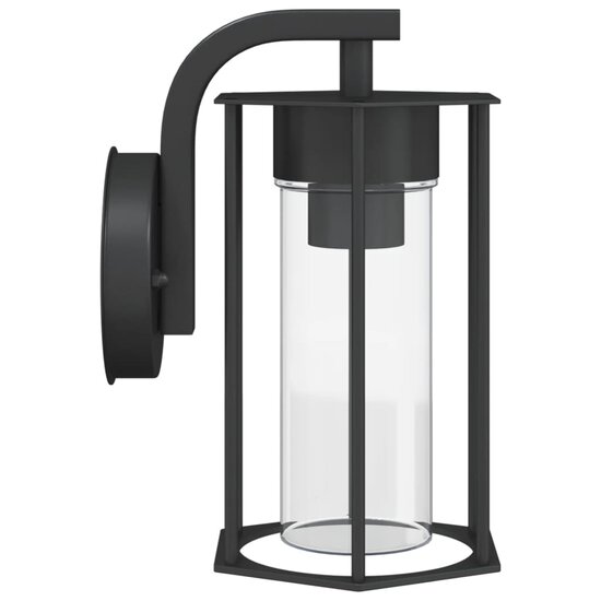 Buitenwandlamp Roestvrij Staal Zwart 1