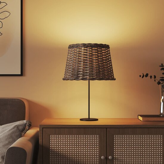 Lampenkap &Oslash;40x26 cm wicker bruin
