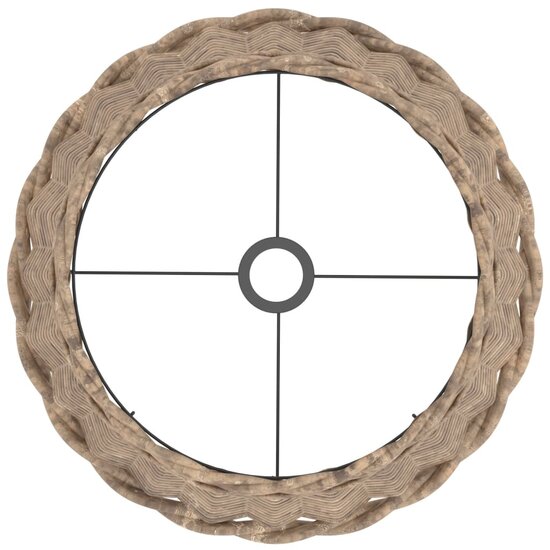 Lampenkap &Oslash;40x26 cm wicker bruin