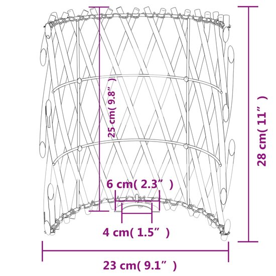 Lampenkap &Oslash;23X28 Cm Wicker
