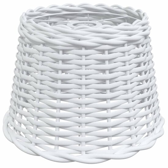 Plafondlampenkap &Oslash;30x20 cm wicker wit