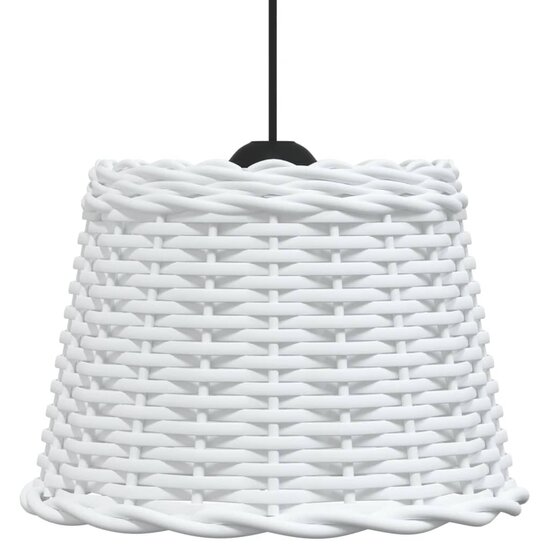 Plafondlampenkap &Oslash;30x20 cm wicker wit