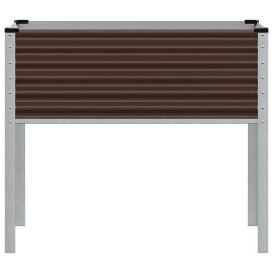 Plantenbak 100x41x90 cm staal bruin