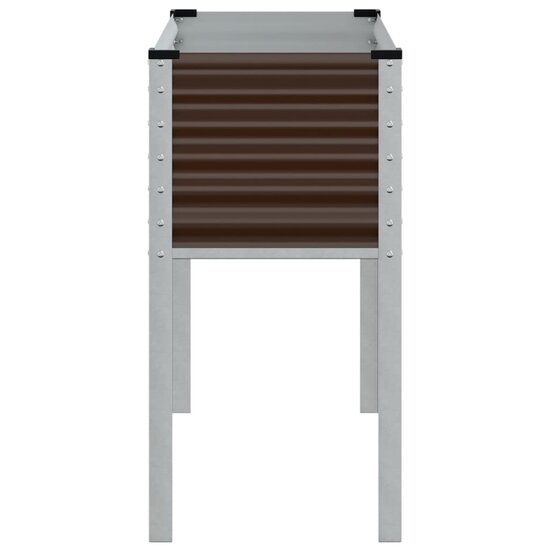 Plantenbak 100x41x90 cm staal bruin