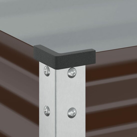 Plantenbak 100x41x90 cm staal bruin