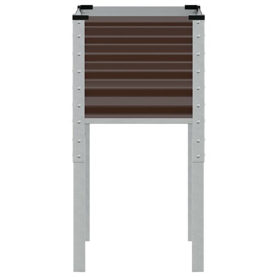 Plantenbak 45x45x88 cm staal bruin